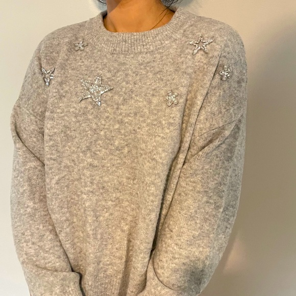 Gray Sweatshirt With Detail - Picture 2 of 4